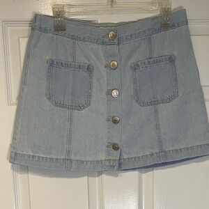 Forever 21 Light Blue Denim Skirt